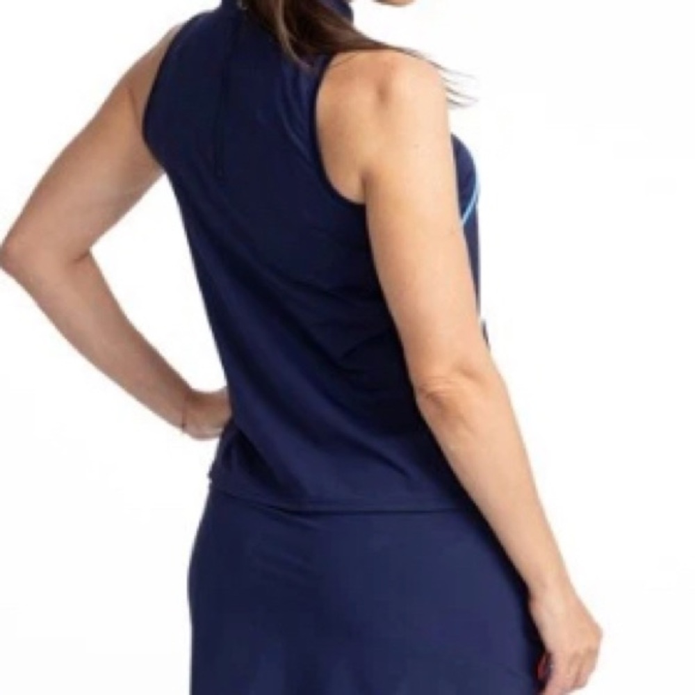 Kinon stright drivesleevrsless golf top navy blue - Picture 3 of 5